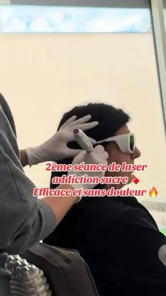 Deuxième séance de laser auriculaire contre l'addiction au sucre