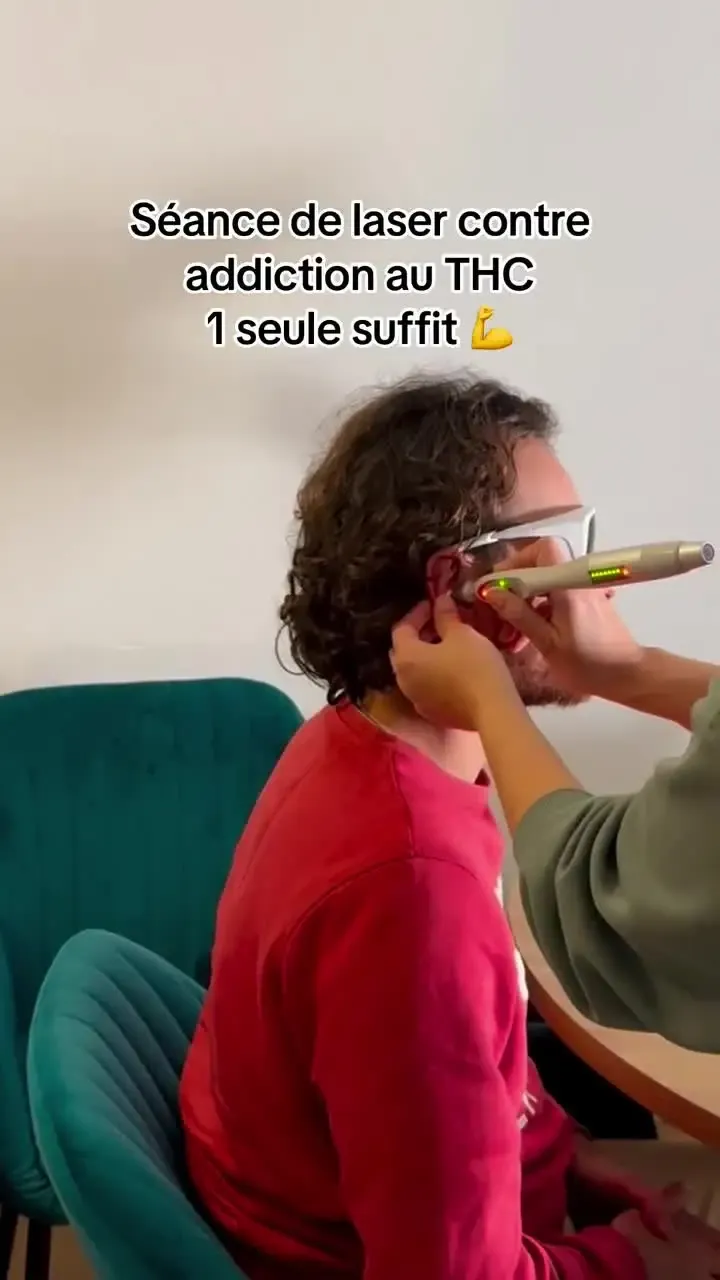 Séance de laser auriculaire contre l'addiction au THC, une seule séance